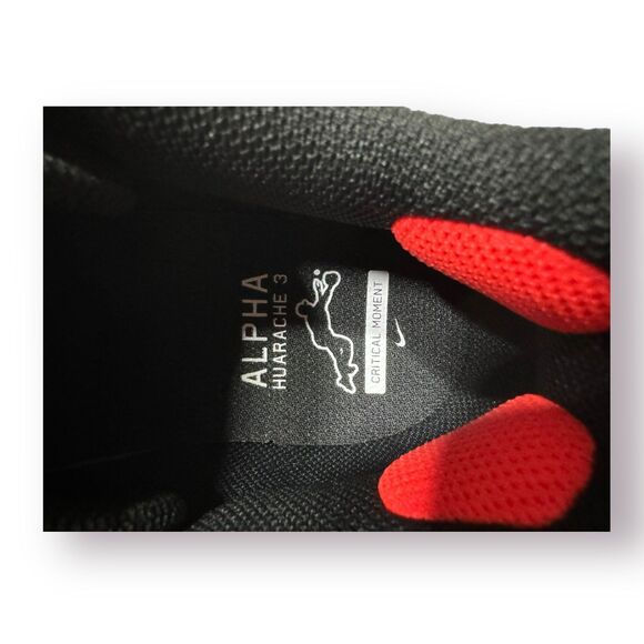 Nike Low Baseball Cleats Size‎ 9 Alpha Huarache Elite 3 CK0746-010 Black/White - Picture 10 of 12